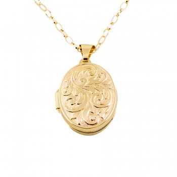 9ct gold 3g 18 inch Locket with chain